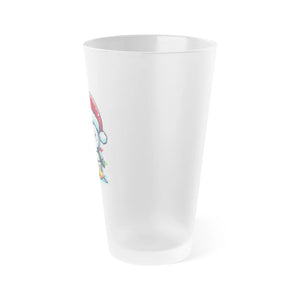 Festive Penguin Santa Heart Frosted Mug - Holiday - Dipaliz - Beer Glasses