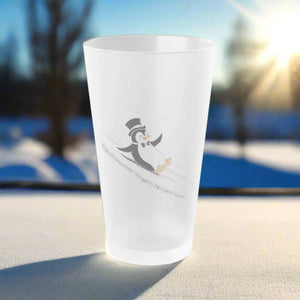 Cozy Penguin Sliding Frosted Matte Glass - Winter Mug - Dipaliz - Beer Glasses