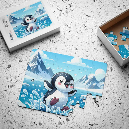 Dive Into Fun with the Penguin Splashing Water Puzzle! - Puzzle