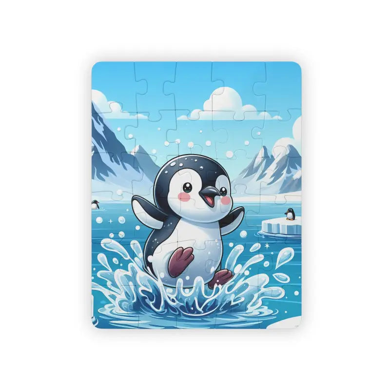 Dive Into Fun with the Penguin Splashing Water Puzzle! - 30 Pcs (vertical) Puzzle