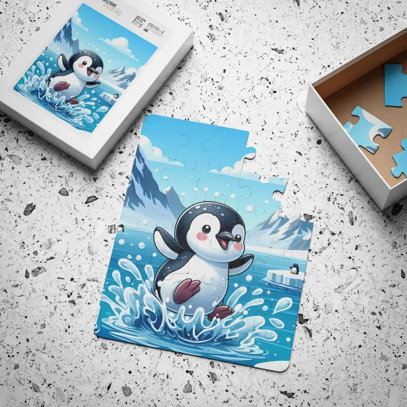 Dive Into Fun with the Penguin Splashing Water Puzzle! - Puzzle