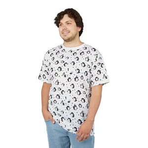 T-shirts - Unisex Cut & Sew Tee - Penguin Design Adventure Style - Dipaliz White Stitching / 4 Oz. / s