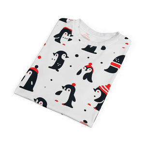 Cozy Cut and Sew Tee Featuring Penguins Winter - Dipaliz - T-shirts