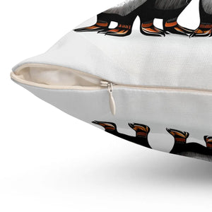 Penguins Throw Pillow – Polyester Square - Dipaliz - Pillows