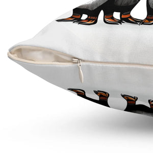 Penguins Throw Pillow – Polyester Square - Dipaliz - Pillows