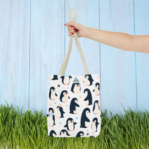 Chic Penguins Aop Tote Bag Bold Statement Style - Dipaliz - Bags