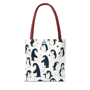 Chic Penguins Aop Tote Bag Bold Statement Style - Dipaliz - Bags
