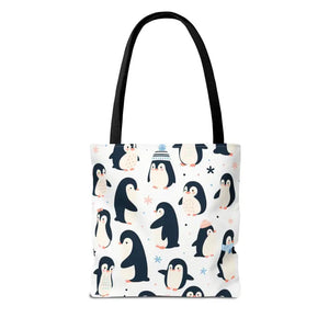 Chic Penguins Aop Tote Bag Bold Statement Style - Dipaliz - Bags