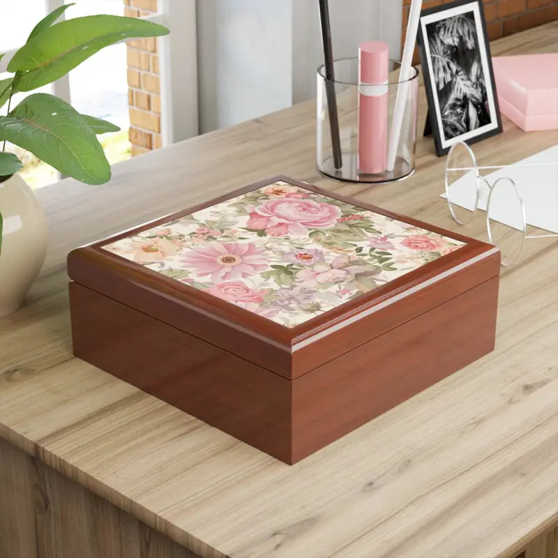 Peony Flower Jewelry Box: Dual Hinges & Luxe Style! - Box