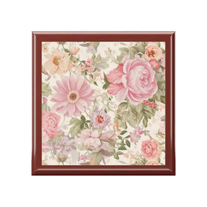 Peony Flower Jewelry Box Dual Hinges Multiple Colors Dipaliz