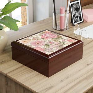 Peony Flower Jewelry Box Dual Hinges Multiple Colors Dipaliz