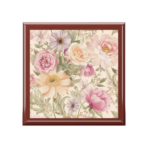 Peony Flower Jewelry Box Glossy Finish Organizer - Dipaliz