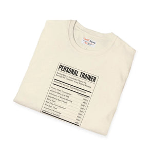 Personal Trainer Nutrition Facts T-shirt, Fitness Workout Tee - T-shirts - s
