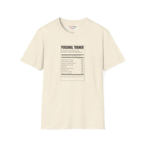 Personal Trainer Nutrition Facts T-shirt, Fitness Workout Tee - T-shirts - s
