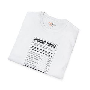 Personal Trainer Nutrition Facts T-shirt, Fitness Workout Tee - T-shirts - s