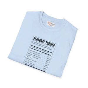 Personal Trainer Nutrition Facts T-shirt, Fitness Workout Tee - T-shirts - s