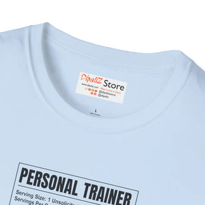 Personal Trainer Nutrition Facts T-shirt, Fitness Workout Tee - T-shirts - s