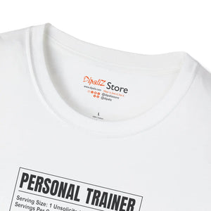 Personal Trainer Nutrition Facts T-shirt, Fitness Workout Tee - T-shirts - s
