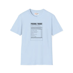 Personal Trainer Nutrition Facts T-shirt, Fitness Workout Tee - T-shirts - s