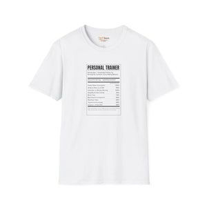 Personal Trainer Nutrition Facts T-shirt, Fitness Workout Tee - T-shirts - s