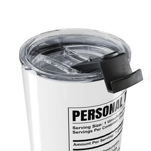 Personal Trainer Nutrition Facts Tumbler 20oz | Funny Fitness Gift | Gym Coach Travel Cup - Tumblers