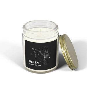 Custom Aquarius Zodiac Candle – Apricot Wax - Dipaliz - Candles