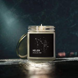 Custom Aquarius Zodiac Candle – Apricot Wax - Dipaliz - Candles
