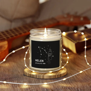 Custom Aquarius Zodiac Candle – Apricot Wax - Dipaliz - Candles