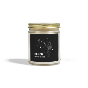 Custom Aquarius Zodiac Candle – Apricot Wax - Dipaliz - Candles