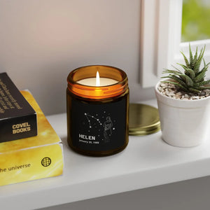 Custom Aquarius Zodiac Candle – Apricot Wax - Dipaliz - Candles