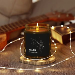 Custom Aquarius Zodiac Candle – Apricot Wax - Dipaliz - Candles