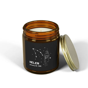 Custom Aquarius Zodiac Candle – Apricot Wax - Dipaliz - Candles