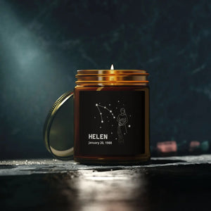 Custom Aquarius Zodiac Candle – Apricot Wax - Dipaliz - Candles