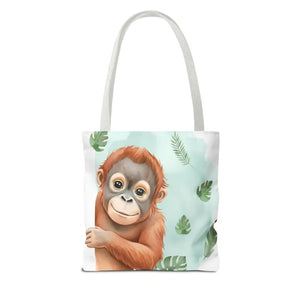 Bags - Personalized Baby Orangutan Tote Bag - Cute Jungle Gift - Dipaliz