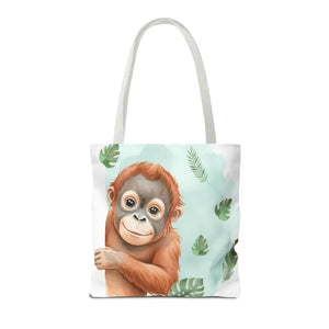 Bags - Personalized Baby Orangutan Tote Bag - Cute Jungle Gift - Dipaliz