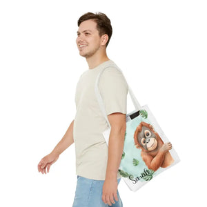 Bags - Personalized Baby Orangutan Tote Bag - Cute Jungle Gift - Dipaliz
