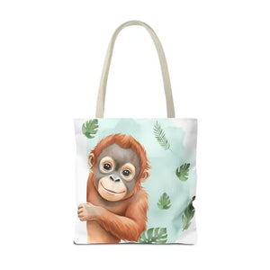 Bags - Personalized Baby Orangutan Tote Bag - Cute Jungle Gift - Dipaliz