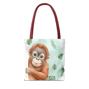Bags - Personalized Baby Orangutan Tote Bag - Cute Jungle Gift - Dipaliz