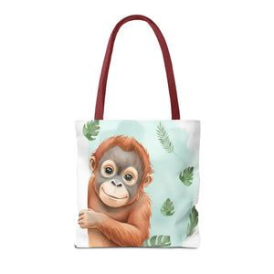 Bags - Personalized Baby Orangutan Tote Bag - Cute Jungle Gift - Dipaliz
