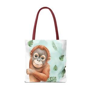 Bags - Personalized Baby Orangutan Tote Bag - Cute Jungle Gift - Dipaliz