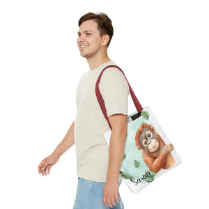 Bags - Personalized Baby Orangutan Tote Bag - Cute Jungle Gift - Dipaliz