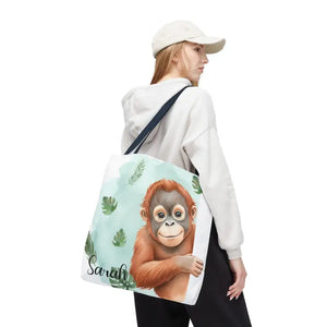 Bags - Personalized Baby Orangutan Tote Bag - Cute Jungle Gift - Dipaliz
