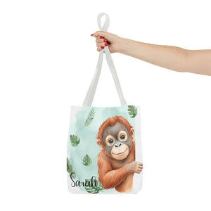 Bags - Personalized Baby Orangutan Tote Bag - Cute Jungle Gift - Dipaliz