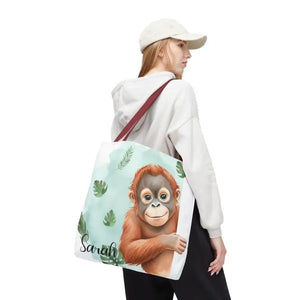 Bags - Personalized Baby Orangutan Tote Bag - Cute Jungle Gift - Dipaliz