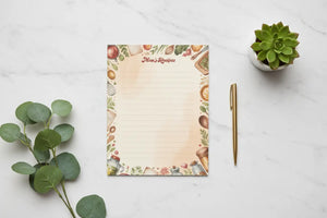 Personalized Herb Recipe Notepad - Watercolor Spice Border - Dipaliz - Notepads