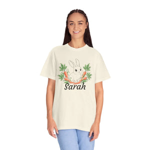 Personalized Bunny Carrot Tee - Garment-dyed Cotton - Dipaliz - T-shirts