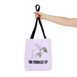 Personalized Bunny Tote Bag Custom Text Easter Spring - Dipaliz - Gifts Online