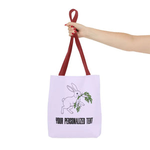 Personalized Bunny Tote Bag Custom Text Easter Spring - Dipaliz - Gifts Online