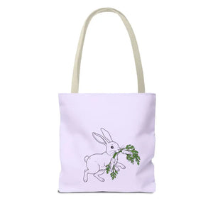 Personalized Bunny Tote Bag Custom Text Easter Spring - Dipaliz - Gifts Online