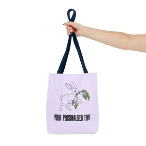 Personalized Bunny Tote Bag Custom Text Easter Spring - Dipaliz - Gifts Online